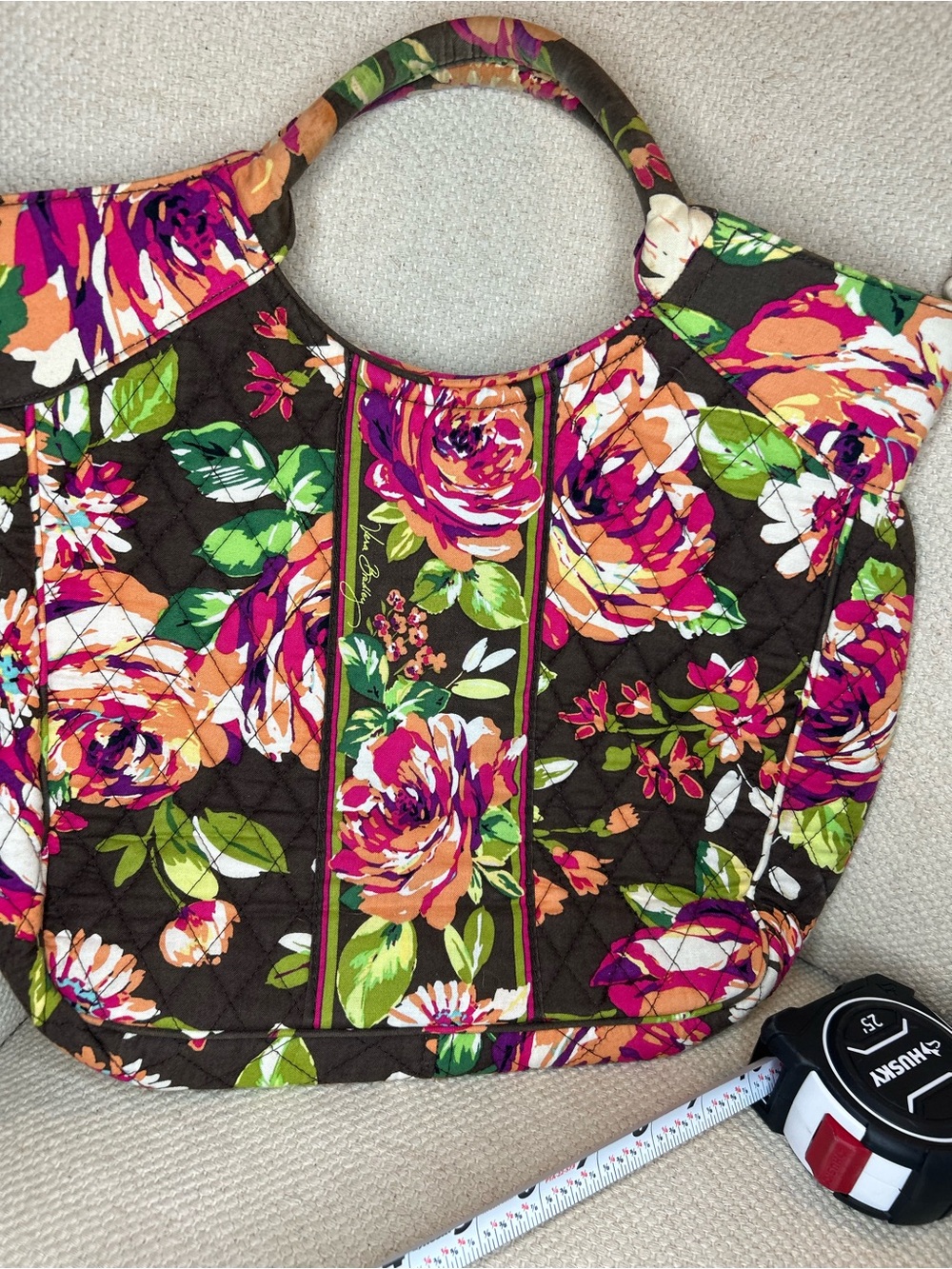 Vera Bradley English Rose Floral Quilted Tote
